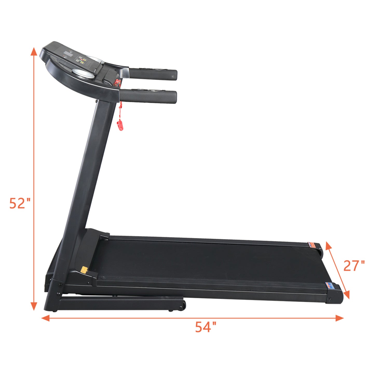 1.0HP Single Function Electric Treadmill With Hydraulic Rod