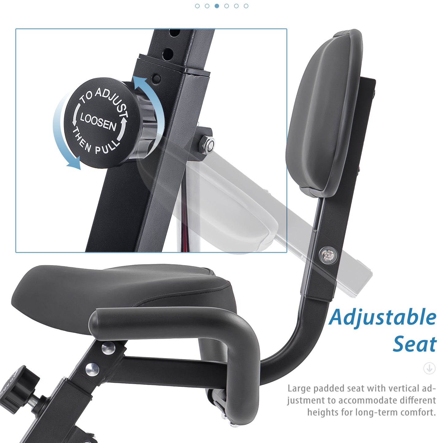 Folding Exercise Bike, Fitness Upright and Recumbent X-Bike with 10-Level Adjustable Resistance