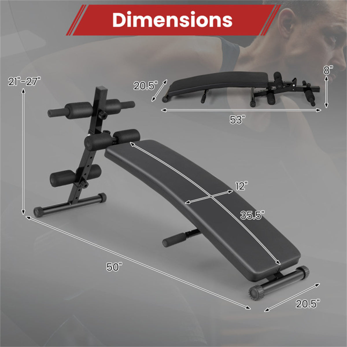 Sit-up bench exercise equipment