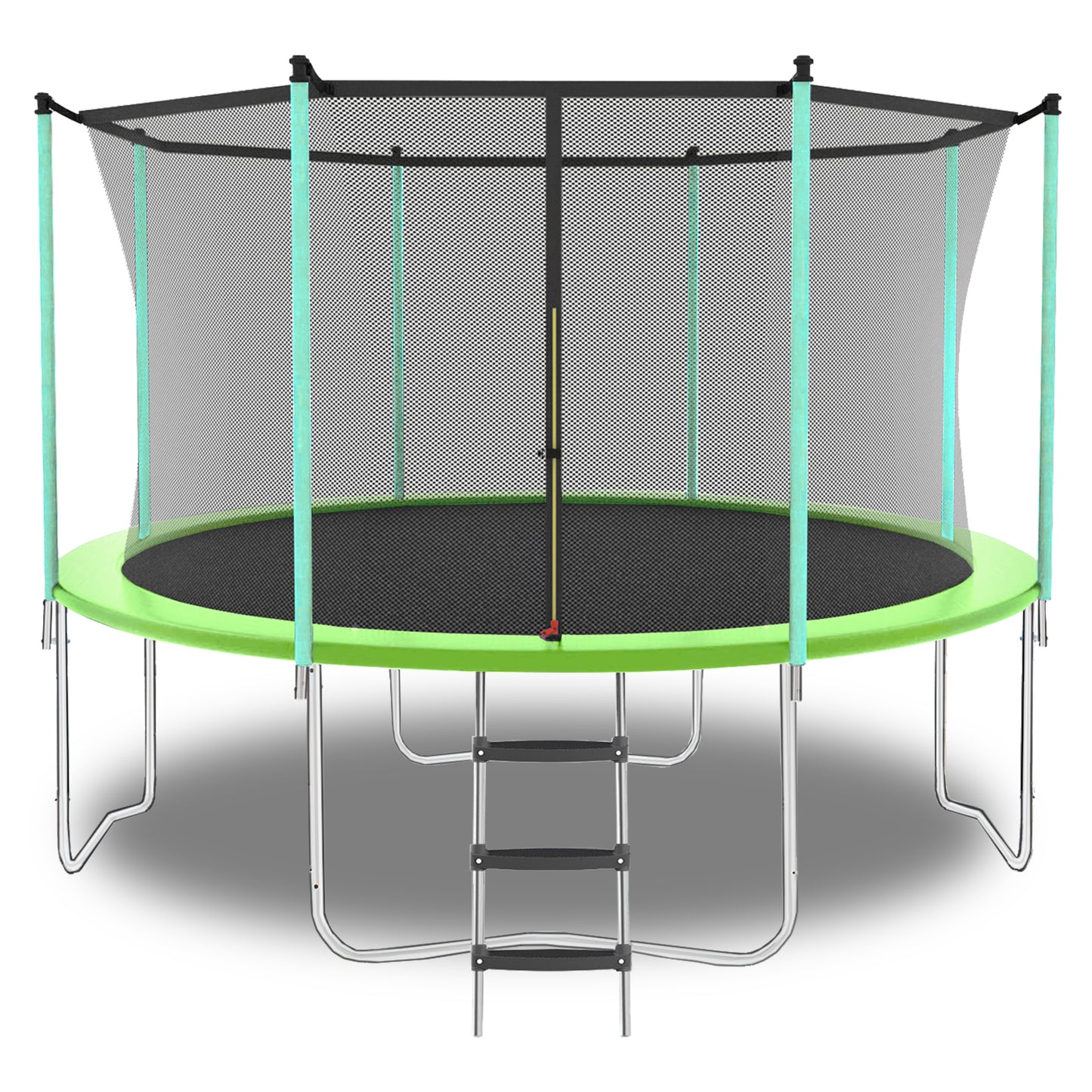 12ft Green Outdoor Toddler Trampoline with Enclosure Safety