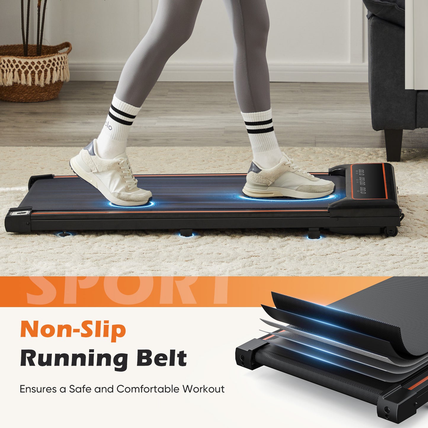 Walking Pad Treadmill – Compact & Portable Walking Pad, Quiet Operation